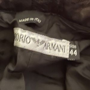 Giorgio Armani Vintage Size 44 Black Leather Pants